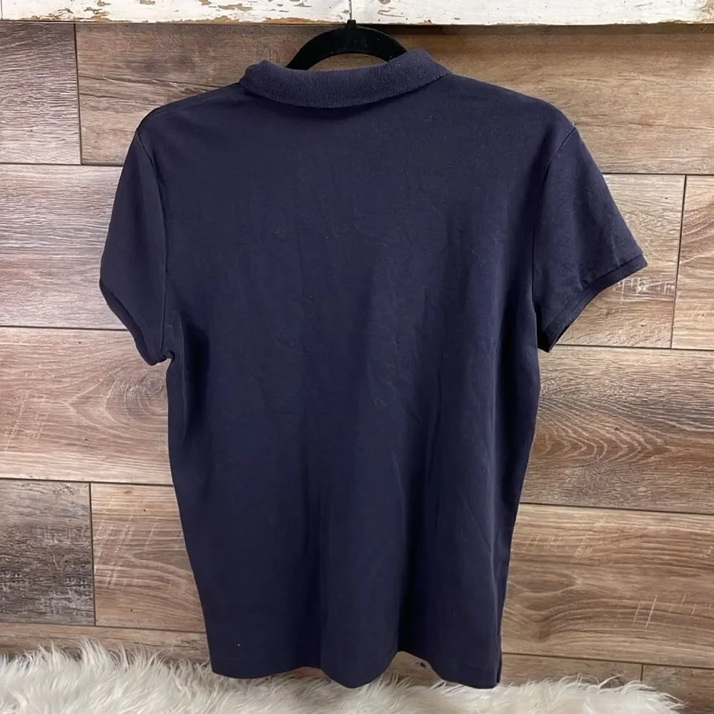 Ralph Lauren Sport Slim Fit Navy Blue Polo Shirt Size XL Casual Office Mens